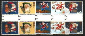 Great Britain Sc 1776-0 1997 Christmas gutter pairs NH