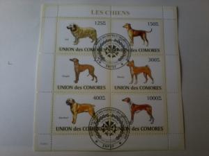 COMORES SHEET USED DOGS ANIMALS DOMESTIC