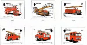 Jersey  Sc 1005-10 2001 Fire Engines stamp set used