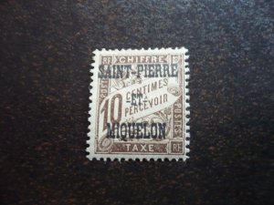 Stamps - St. Pierre Miquelon - Scott# J11 - Mint Hinged Part Set of 1 Stamp