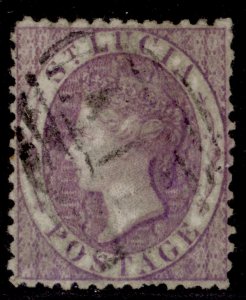 ST. LUCIA QV SG13b, (6d) deep lilac, FINE USED. Cat £45.