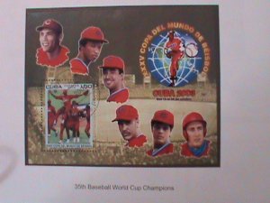 CUBA-2003-SC#4354-ST.646-35TH BASEBALL WORLD CUP CHAMPIONS-S/S CTO-VF LAST ONE