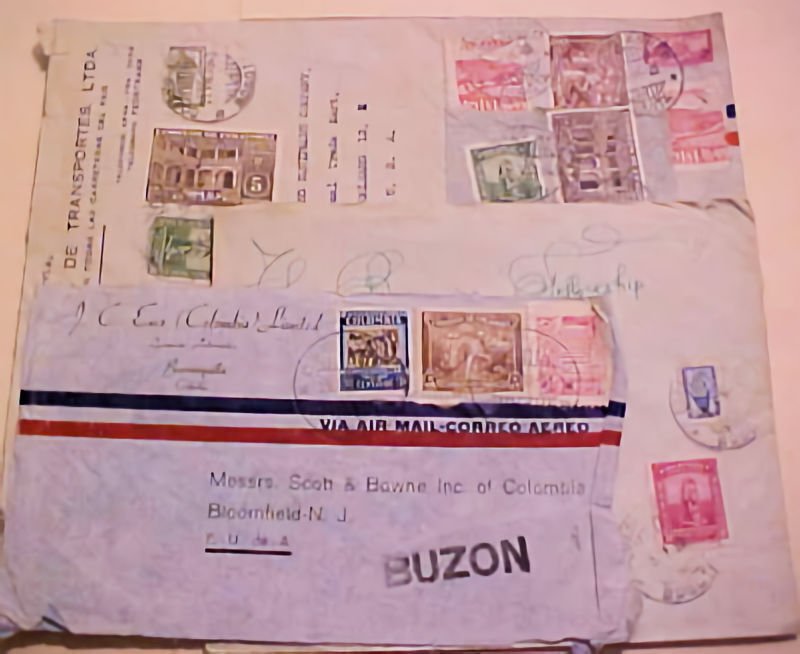 COLOMBIA 1940'S TAQUILLA #1/4 4 DIFF ALSO BUZON