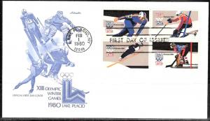 U.S. 1798b Winter Olympics 1980 FDC (Artmaster)