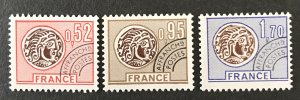 France 1976 #1487//90, Gallic Coin Precancel, MNH.