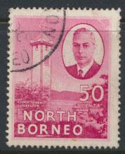 North Borneo  SG 366a SC# 259 Used  Jesselton  redrawn spelling  see scan