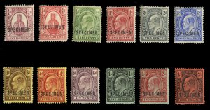 Turks & Caicos Islands #13-24 (SG 115-126) Cat£275, 1909-11 KEVII, set of tw...