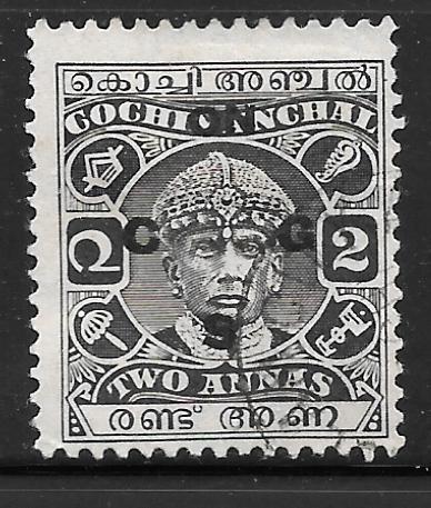 India Cochin O56: 2a Maharaja Sri Rama Varma II, used, F-VF