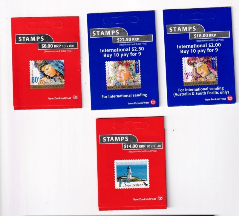 NEW ZEALAND 16 STOCK PAGES OF POST OFFICE FRESH BOOKLET HUGE FACE VALUE