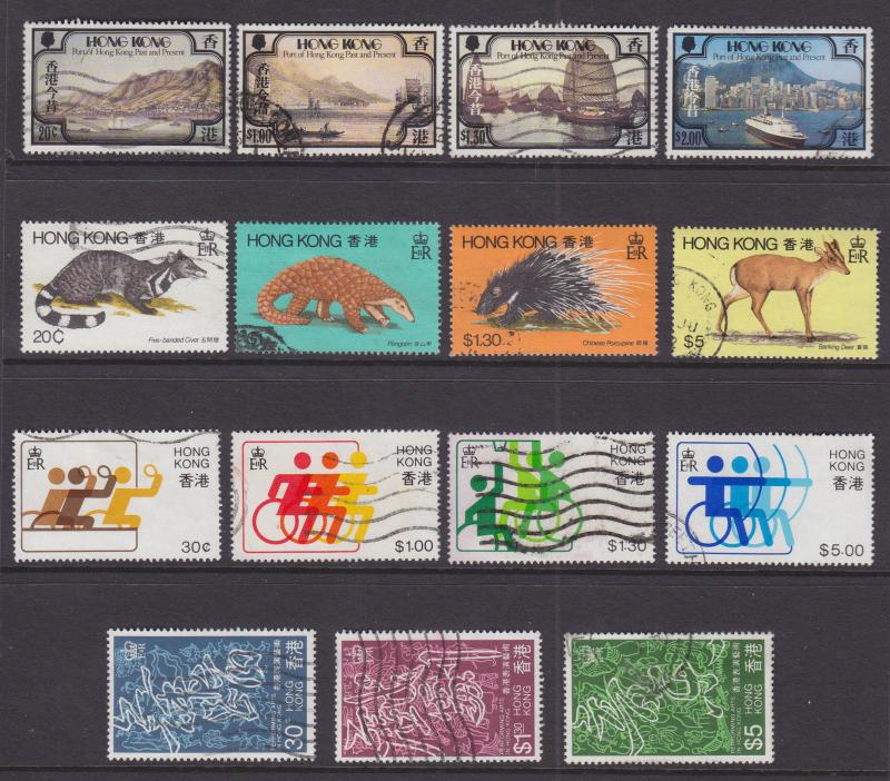 Hong Kong Sc 380/410 used 1982-1983 issues, 4 cplt sets