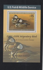 RW72D - Federal Duck Stamp. Sheet Of 1. Error. Rare. APEX Cert.     #02 RW72D