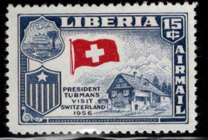 LIBERIA Scott C116 MH* 1958 Flag Airmail stamp