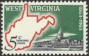 # 1232 MINT NEVER HINGED WEST VIRGINIA STATEHOOD 100TH ANNIV