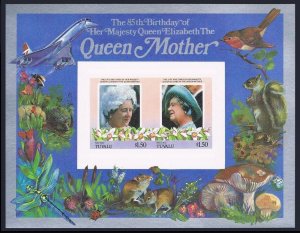 Tuvalu Niutao 42-43 imperf.MNH.Mi Bl.2B-3B. Queen Mother,85th birthday.Fauna.