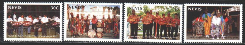 Nevis. 1999. 1430-33. Festival, musicians, drums. MNH.