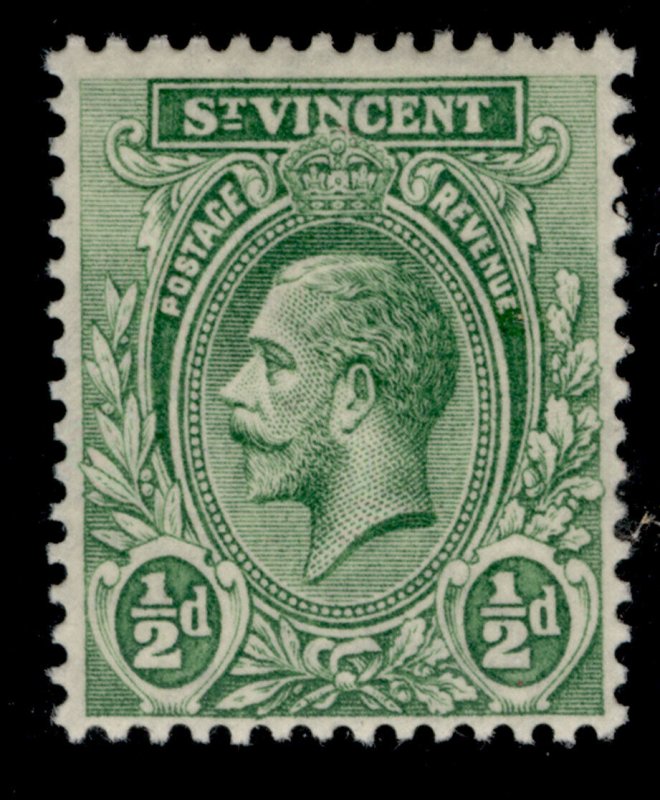 ST. VINCENT GV SG131, ½d green, M MINT.