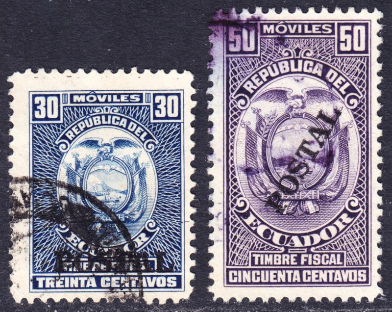 Ecuador Scott 561-562  F to VF used.