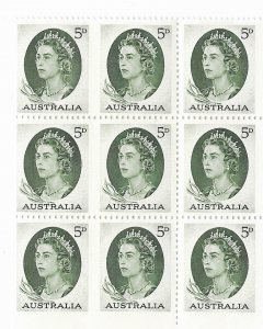 Australia 365b  1964 5d  ( 3 pairs from sheet margin ( VF Mint NH)