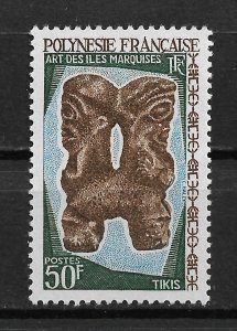 1967 French Polynesia 240 Art of the Marquesas Islands 50Fr MNH