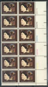 US Stamp #1487 MNH - Willa Cather Plate Block of 12