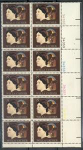 US Stamp #1487 MNH Willa Cather Plate Block / 12