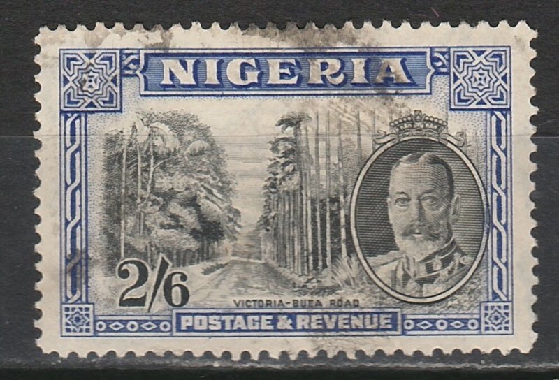 NIGERIA 1936 KGV ROAD 2/6 USED