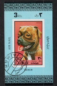 1971 Ajman - Dogs, Boxer - Mi-1204 Deluxe MS - CTO