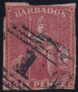 Barbados 1859 SC 8a Used 