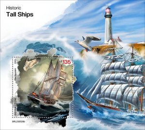 SIERRA LEONE - 2023 - Historic Tall Ships - Perf Souv Sheet - Mint Never Hinged