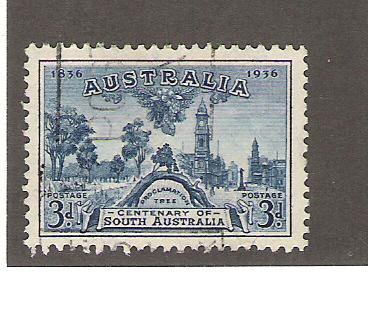 Australia Scott #160 Used 3p Adelaide lt cancel  2017 CV $3.75