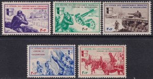 France 1942 Yt 6-10 Legion des Volontaires set MNH**