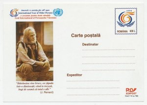 Postal stationery Romania 1999 UN - International Year of Older Persons