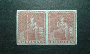 Barbados #4 unused no gum e205 9311