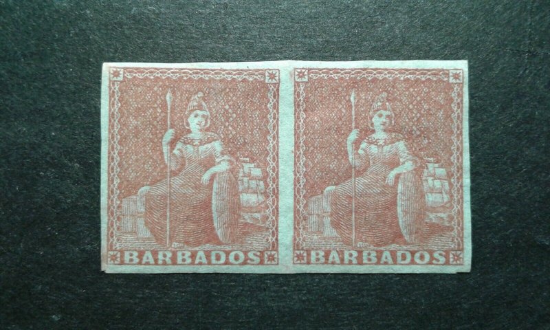 Barbados #4 unused no gum e205 9311