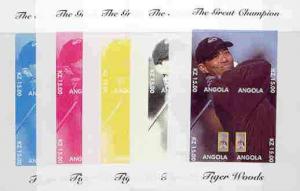 Angola 2000 Tiger Woods (The Great Champion) sheetlet con...