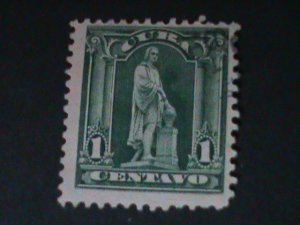 CUBA-1905-SC#233-ST-1036-STATUE OF COLUMBUS-USED-VF 121 YEARS OLD-HARD TO FIND