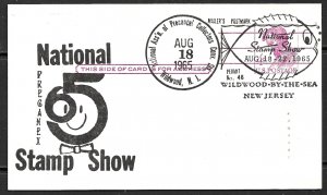 USA 1965 PRECANCELEX Show Cancel and Cachet on Postal Card Sc UX48 Fish Topical