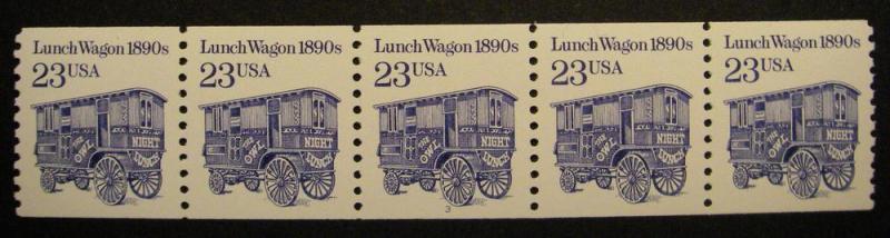 Scott 2464, 23 cent Lunch Wagon, PNC5 #3, dull/overall