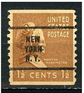 USA 1939 - scott 840 - 1.1/2c Martha Washington - Precancel 