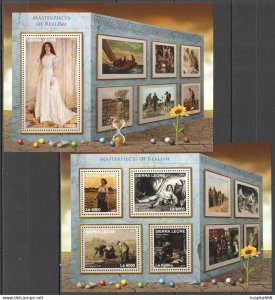 2016 Sierra Leone Art Paintings Masterpices Of Realism Kb+Bl ** Stamps St349