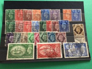 Great Britain King George V1 used stamps  A12418