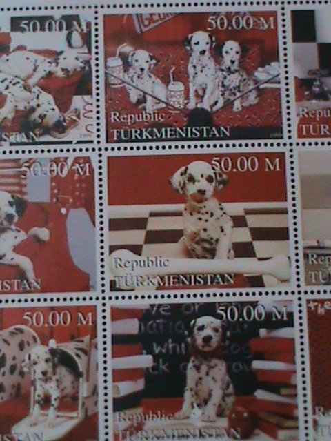 ​TURKMENISTAN-WALT DISNEY CARTOONS-MOVIE-101 DALMATIANS-MNH SHEET-VF LAST ONE