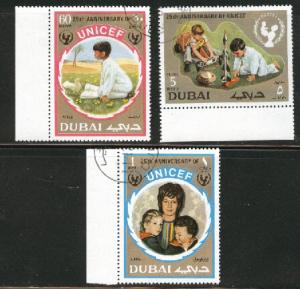 DUBAI Scott 152-3, C60 used CTO  Unicef set 1971