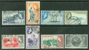 SG 312-319 Barbados 1964-65. 1c-$2.40 set of 8. Very fine used CAT £24