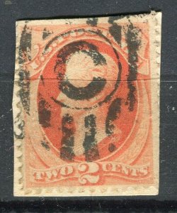 USA; 1870s early classic Jackson 2c. issue used Shade + Postmark, Letter C