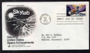 US 1529 Skylab Artcraft Typed FDC