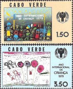 Cape Verde 1979 MNH Stamps Scott 395-396 UNICEF Year of Children Drawings
