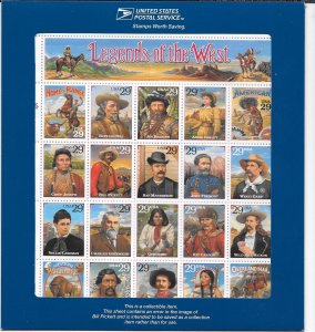 #2870 MNH RECALLED LEGENDS OF THE WEST ERROR (my70)