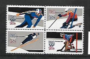 UNITED STATES, 1795-1798, MNH, BLOCK OF 4, OLYMPIC GAMES 1980