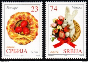 Serbia, 2018, Easter, Set, MNH